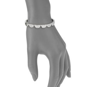 Kate Spade Silver Scalloped Silver Bangle